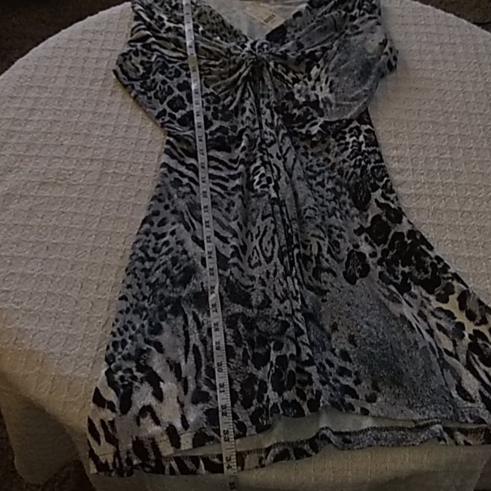 New York and company leaperd print half sleeve dre - Picture 6 of 10